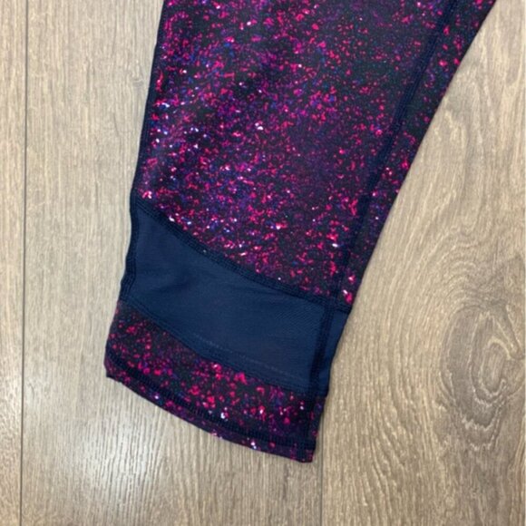 Tuff Athletics Women’s Capri Cropped Leggings Purple Activewear Speckled print S - Picture 4 of 12